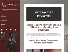 Tablet Screenshot of becausehopematters.com